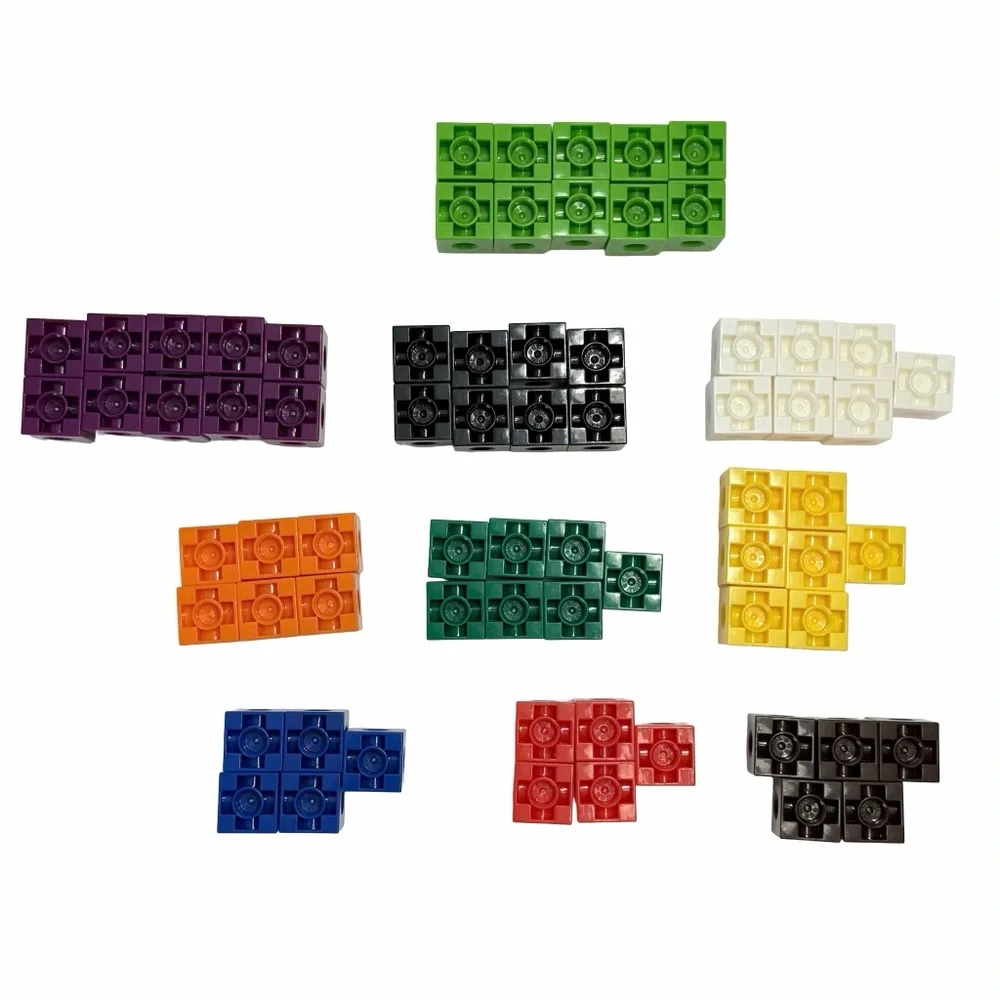 EDX Education Linking Snap Cubes Math Counting Manipulatives 70pc Learning Set